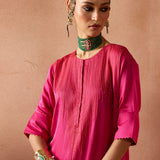 Relaxed Fit Fuchsia Kurta Set
