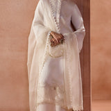 White Dori Embroidered Kurta Set