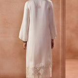 White Dori Embroidered Kurta Set