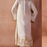 White Dori Embroidered Kurta Set
