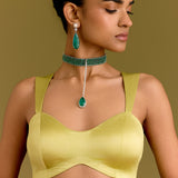 Green Embroidered Saree Set