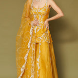 Yellow Organza Sharara Set
