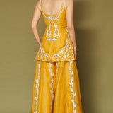 Yellow Organza Sharara Set