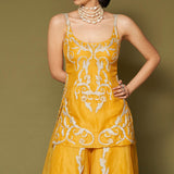 Yellow Organza Sharara Set