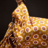 Retro Florals Ochre Saree