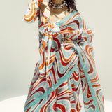 Groovy Waves Blue Saree