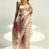 Groovy Polka Vanilla Saree