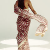 Groovy Polka Vanilla Saree