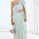 Diana Saree Aqua Green