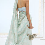Diana Saree Aqua Green