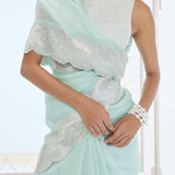 Jane Saree Sea Green