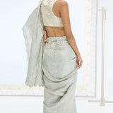 Jenna Saree Aqua Green