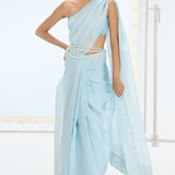 Luna Saree Aqua Green