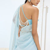 Luna Saree Aqua Green
