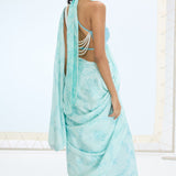 Ruby Saree Turquoise Blue