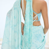Ruby Saree Turquoise Blue