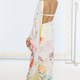 Handwoven Vanilla Cream Printed Saree