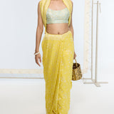 Handwoven Mustard Yellow Saree