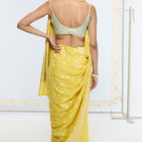 Handwoven Mustard Yellow Saree