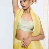Handwoven Mustard Yellow Saree