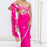 Handwoven Fuchsia Pink Saree