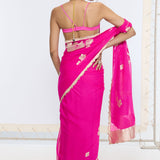 Handwoven Fuchsia Pink Saree