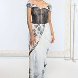 Handwoven Black Printed Saree