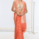 Handwoven Rusty Orange Saree