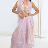 Handwoven Dusty Grape Saree