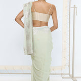 Handwoven Pastel Green Saree