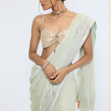 Handwoven Pastel Green Saree