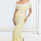 Handwoven Lemon Yellow Saree