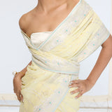 Handwoven Lemon Yellow Saree