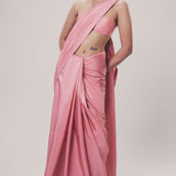 Handwoven Dusty Rose Silk Saree