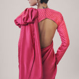 Handwoven Flamingo Pink Saree