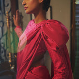 Handwoven Flamingo Pink Saree