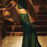Handwoven Hunter Green Silk Saree