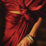 Handwoven Merlot Red Satin Saree