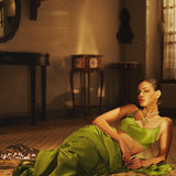 Handwoven Pear Green Silk Saree