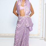 Handwoven Lavender Silk Saree
