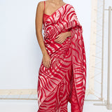 Handwoven Scarlet Silk Saree