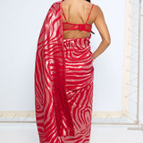 Handwoven Scarlet Silk Saree