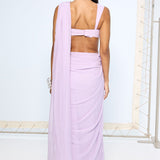 Lilac Brooch Saree