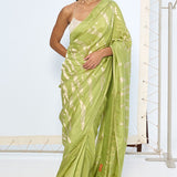 Handwoven Sage Green Silk Saree