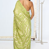 Handwoven Sage Green Silk Saree