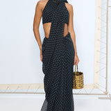 Noir Polka Dotted Saree