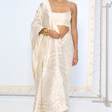 Handwoven Ivory Silk Saree