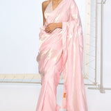 Handwoven Blush Pink Silk Saree
