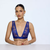 Deep Blue Chantilly Blouse