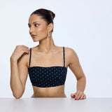 Midnight Black Polka Dot Blouse